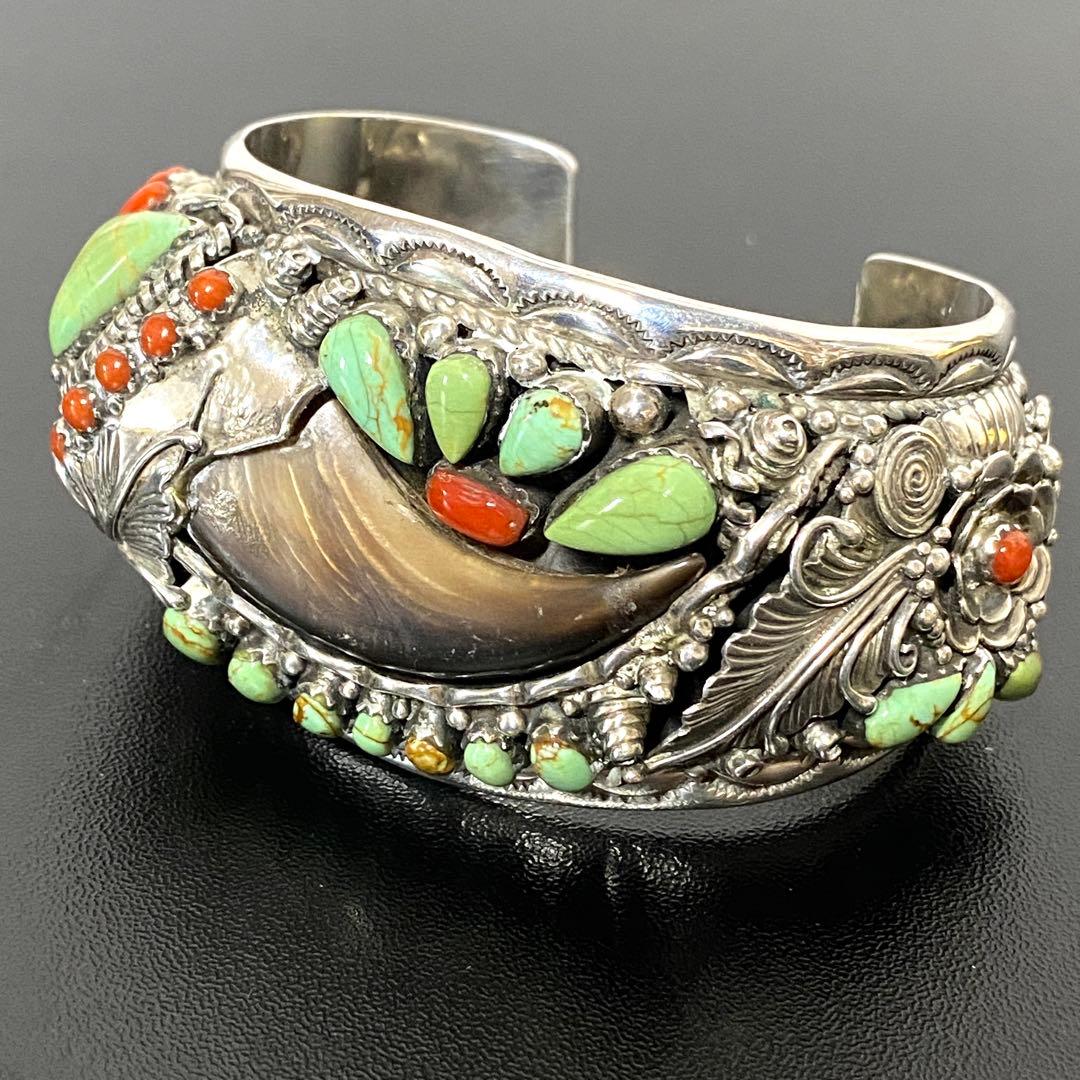 シルバー925バングル ターコイズ ネイティブアメリカン インディアン