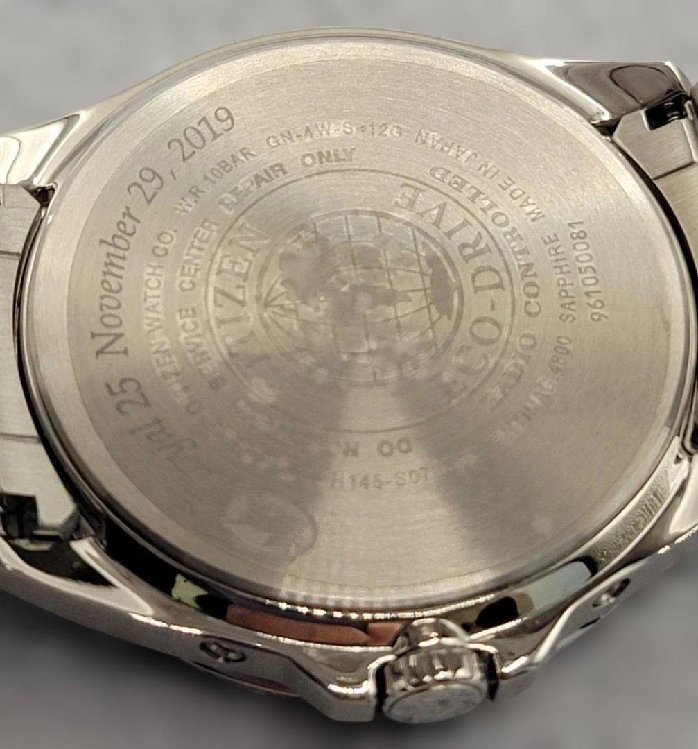 CITIZEN Eco-Drive ブラック ステンレス 電波時計　美品