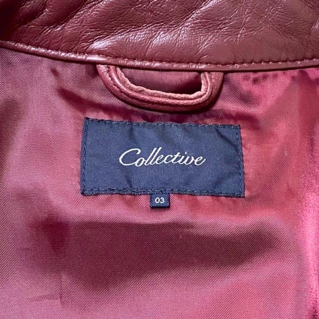 美品✨ メンズビギ ラムレザー シングルライダースジャケット ボルドー L