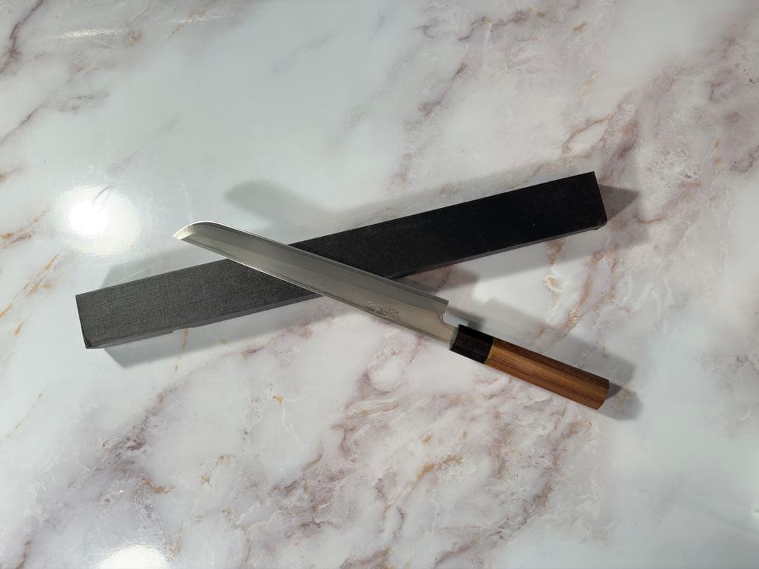 刺身包丁 柳刃包丁 ダマスカス鋼 刃渡25センチ 8寸