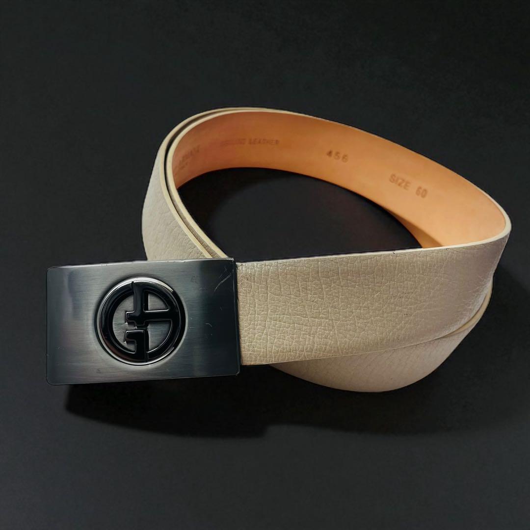 極美品✨ GIORGIO ARMANI ジョルジオアルマーニ ベルト ヌメ革