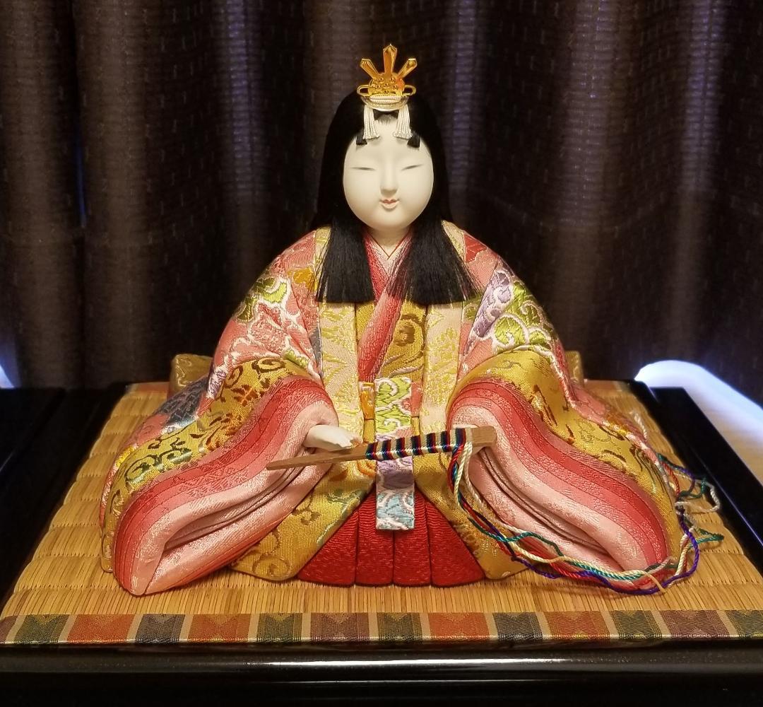 【未使用/超美品】真多呂作　香佳雛親王飾り　玉台・桐箱付き★雛人形に是非！
