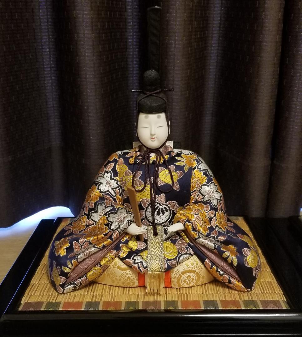 【未使用/超美品】真多呂作　香佳雛親王飾り　玉台・桐箱付き★雛人形に是非！