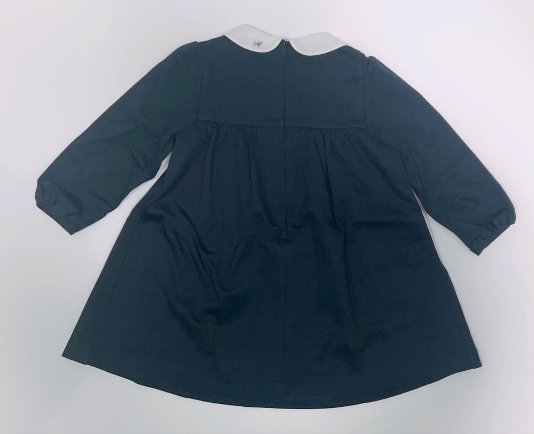 新品　familiar ネイビー 襟付きワンピース 90