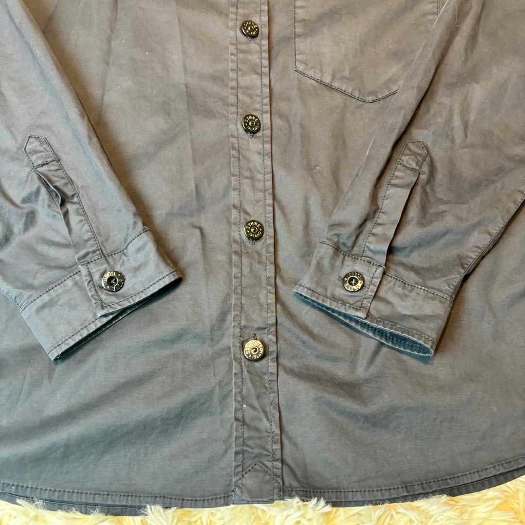 ストーンアイランド　コットンシャツ　シャツジャケット　美品　XL ワッペン