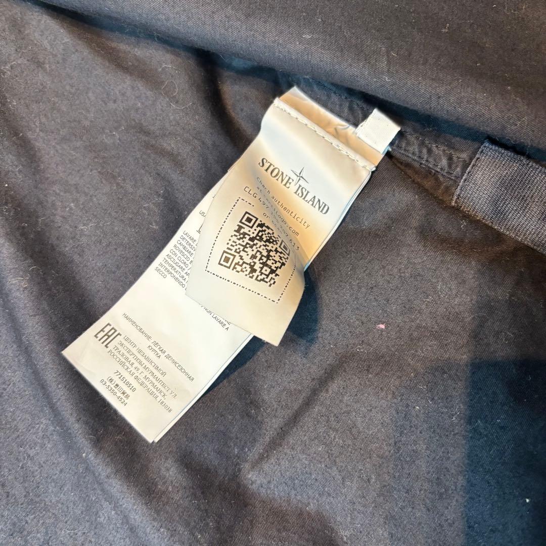 ストーンアイランド　コットンシャツ　シャツジャケット　美品　XL ワッペン