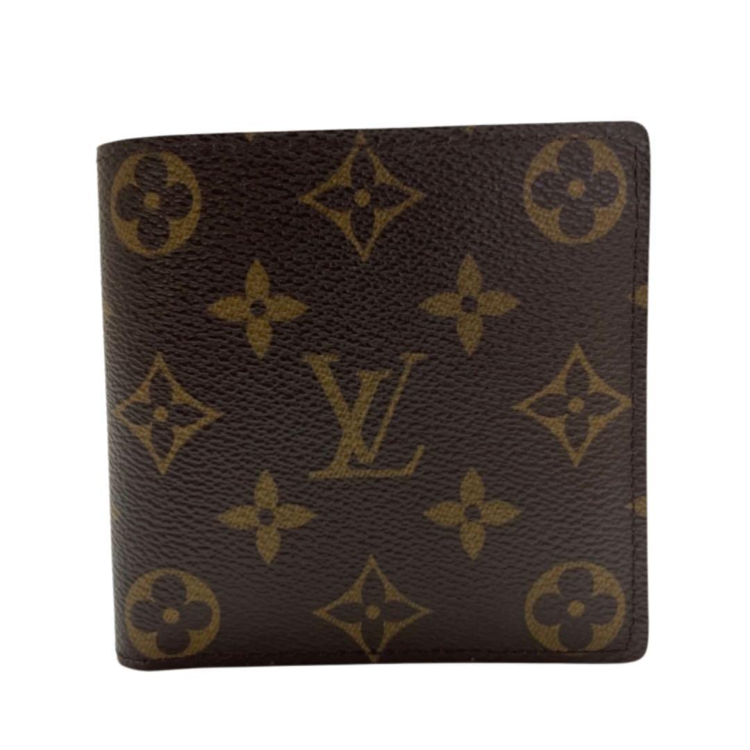 1570 美品 ルイヴィトン モノグラム 二つ折り財布 ポルトフォイユ マルコ