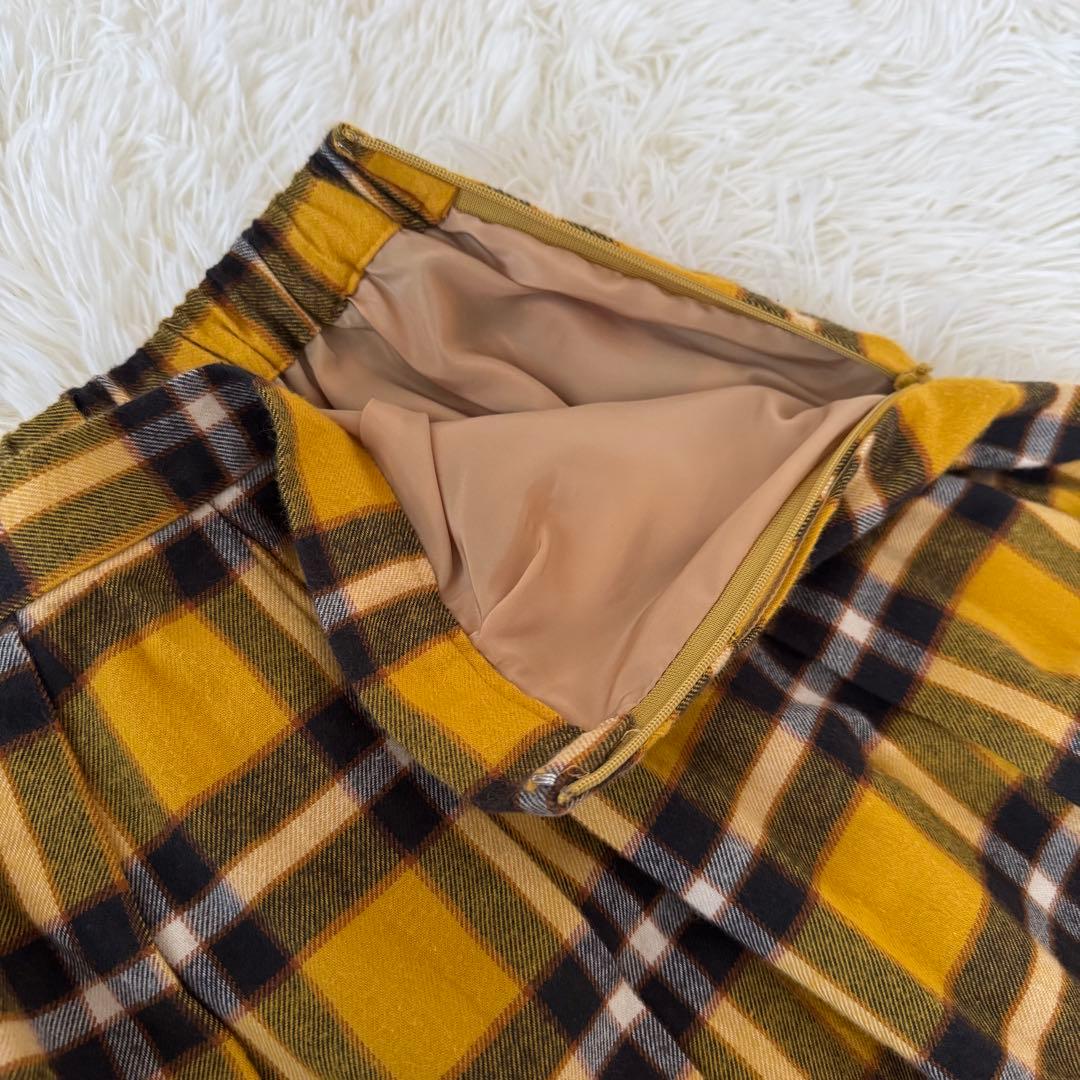 完売品✨美品✨かぐれ オーガニックチェックタックスカート ロングスカート