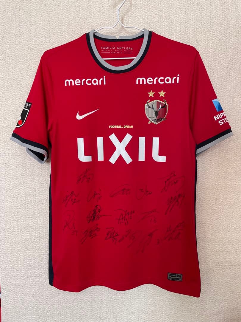 鹿島アントラーズ 選手サイン入り 2022年ユニフォーム Lサイズ 背番号無し