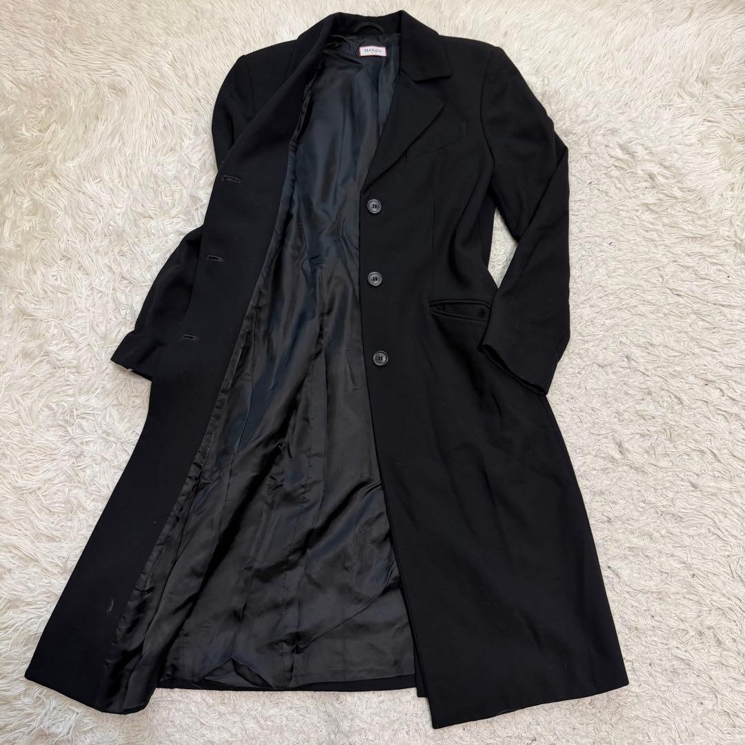 美品　マックスマーラ　チェスターコート　ロングコート　38サイズ　ブラック