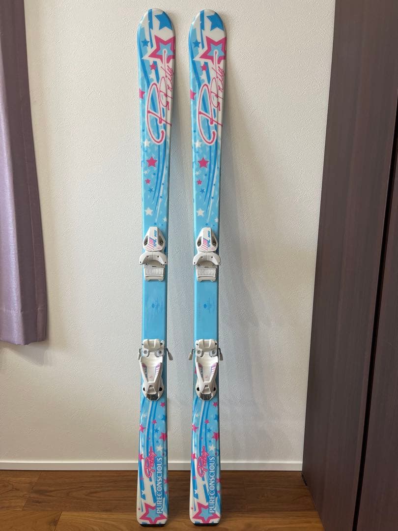 ピュアコンシャス　ジュニア スキーセット 140㎝　ブーツ ストック 子供用