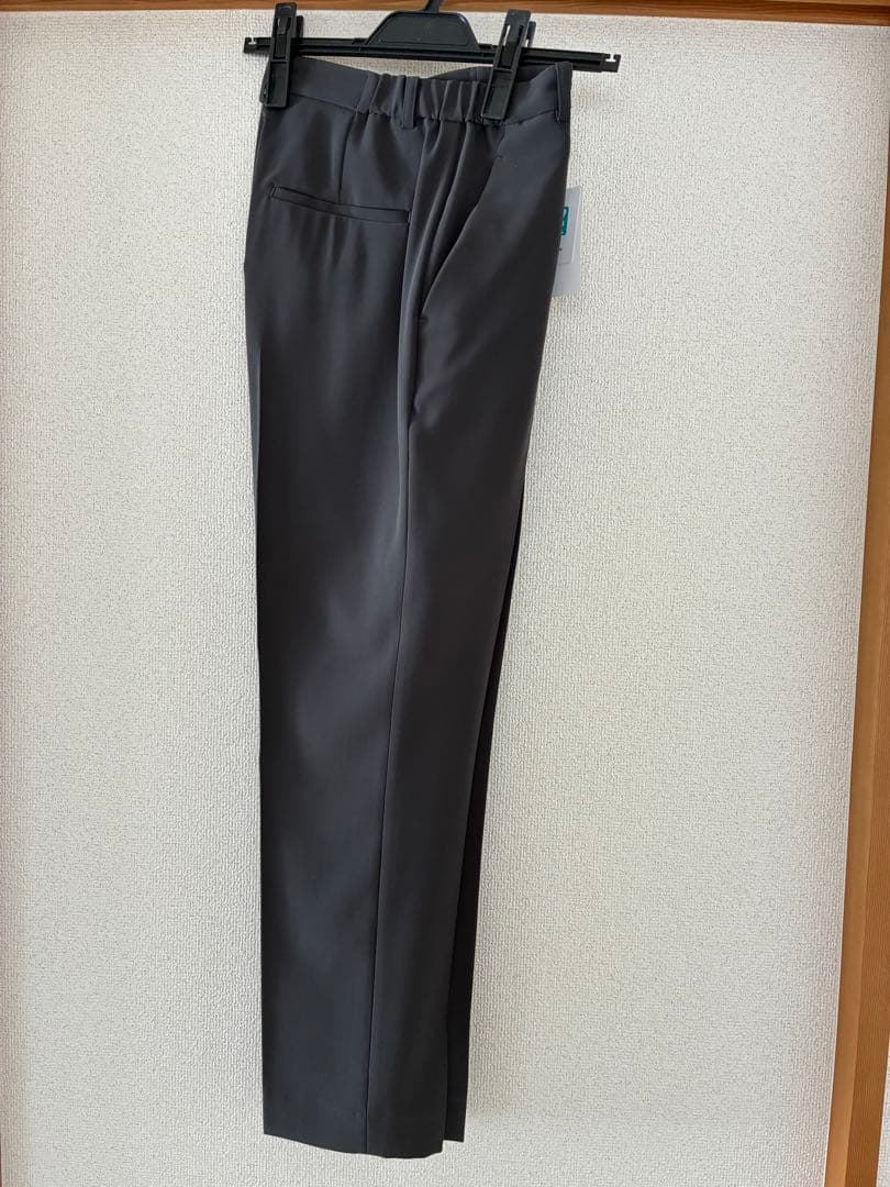 グレー ノーカラー ビジネススーツ 上下セット