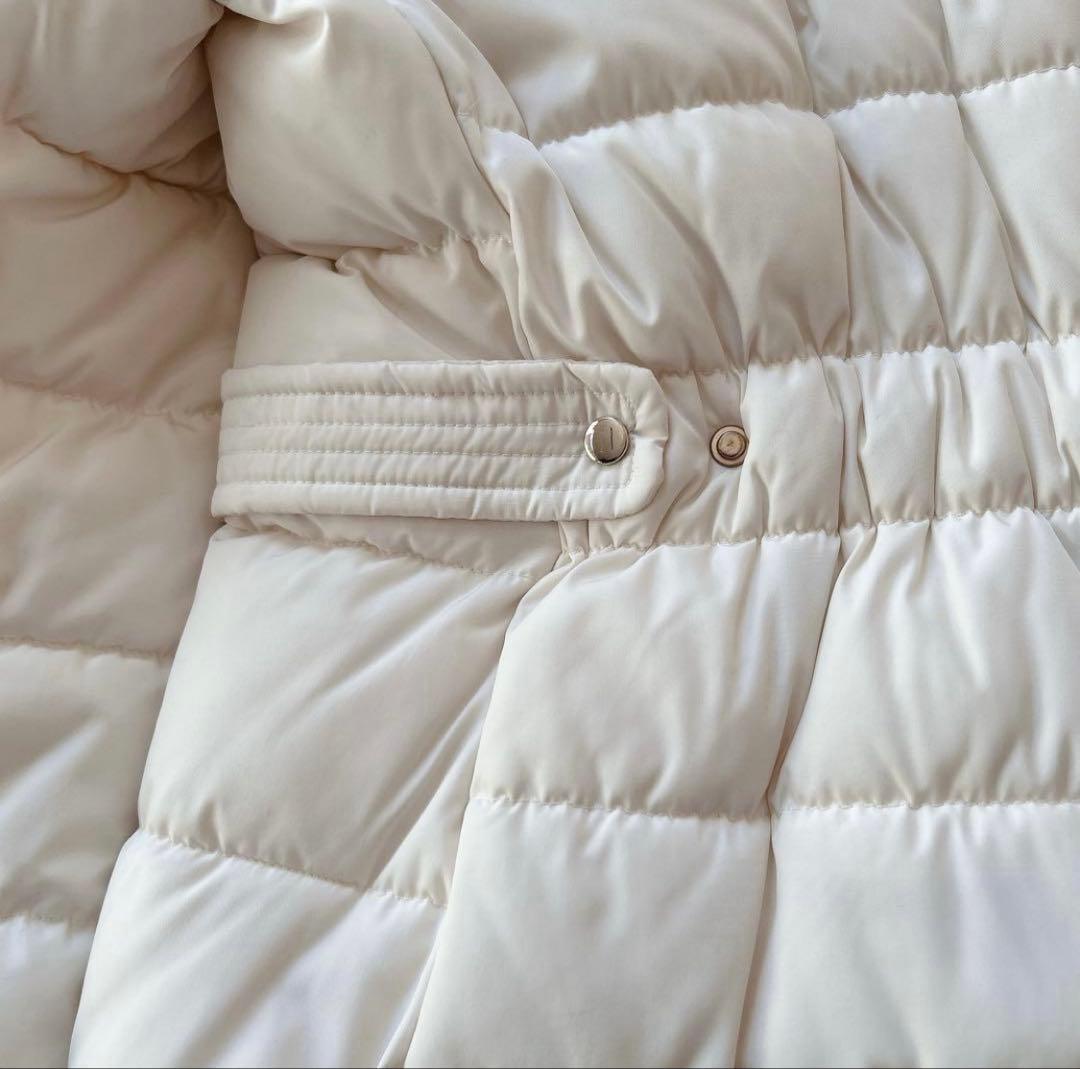 S*》様 【美品】ZARA ザラ ファー付きダウンジャケット Ｌ白 ウエストシェ