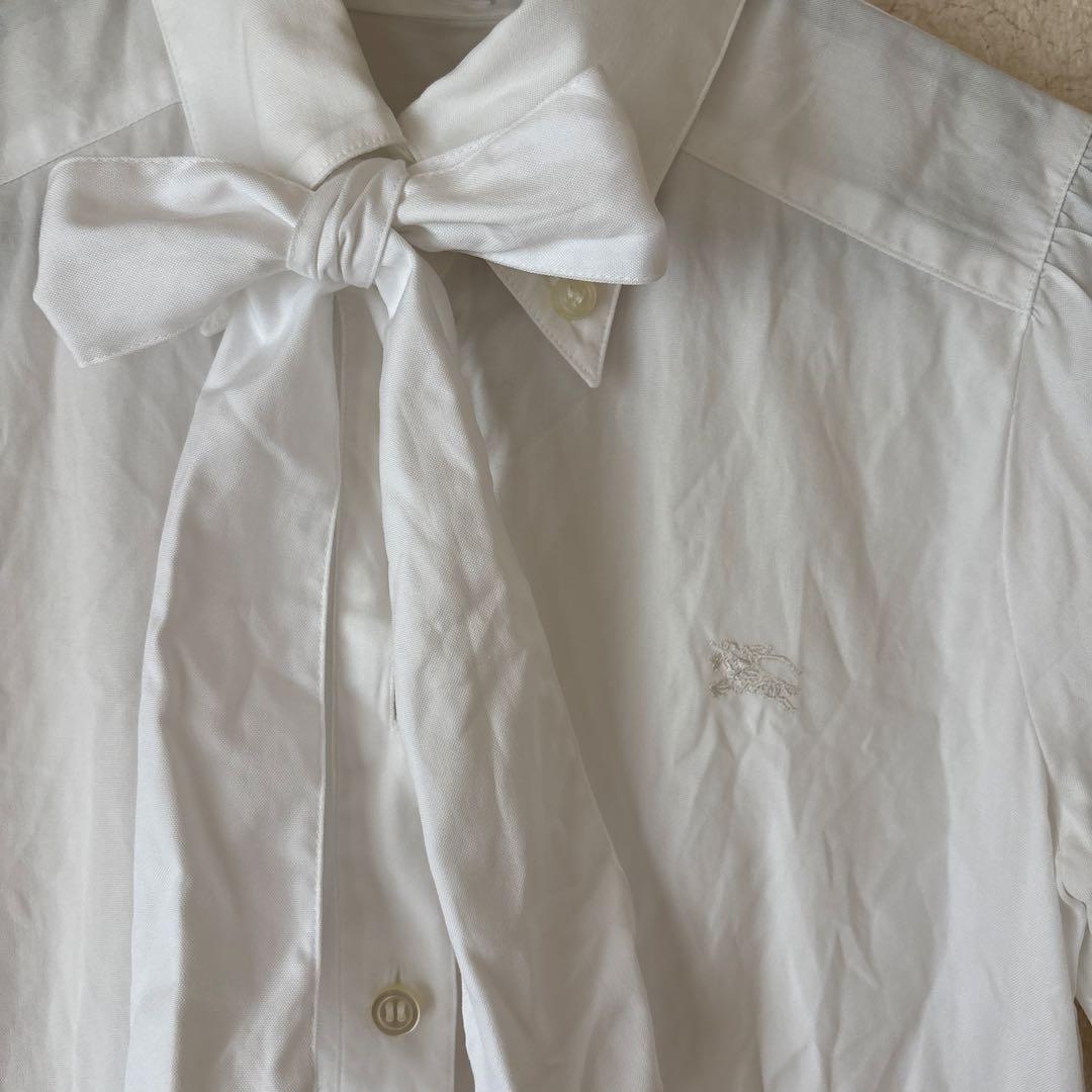 【美品】BURBERRY BLUE LABEL パフスリーブ半袖シャツ　38