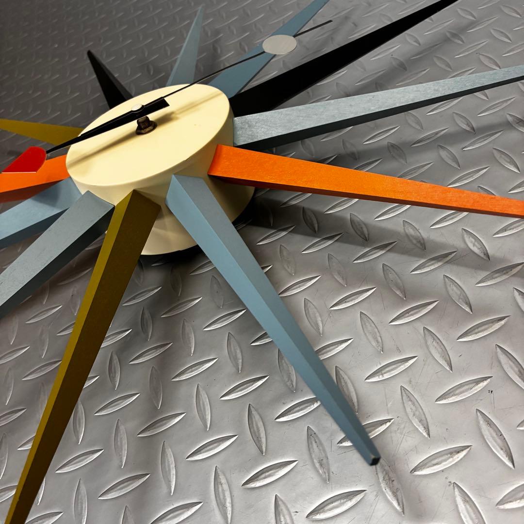 【美品】vitra ジョージ・ネルソン サンバースト クロック マルチカラー