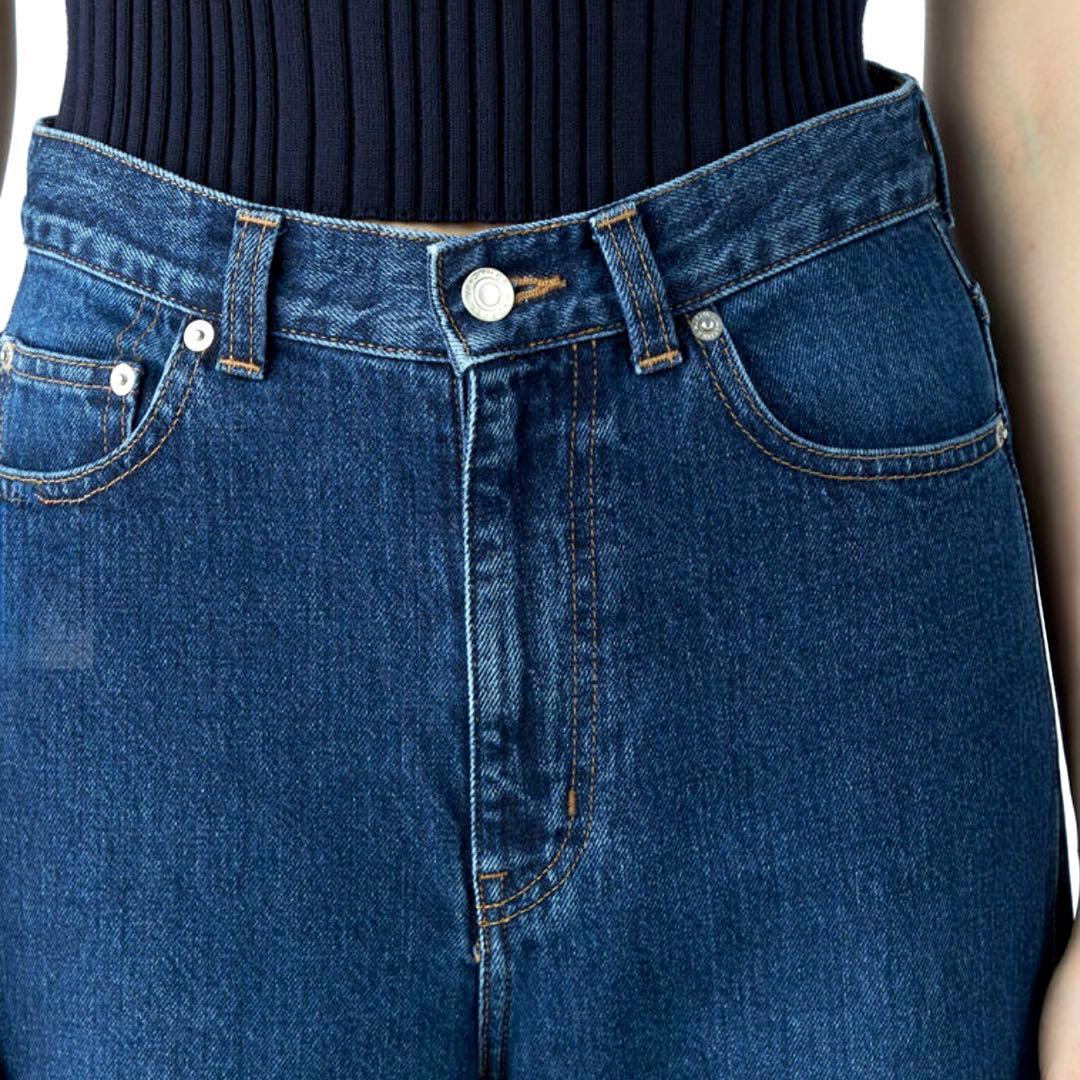 ☆新品タグ付☆ 現行モデル MACPHEE ワイドデニム 日本製 L相当 36