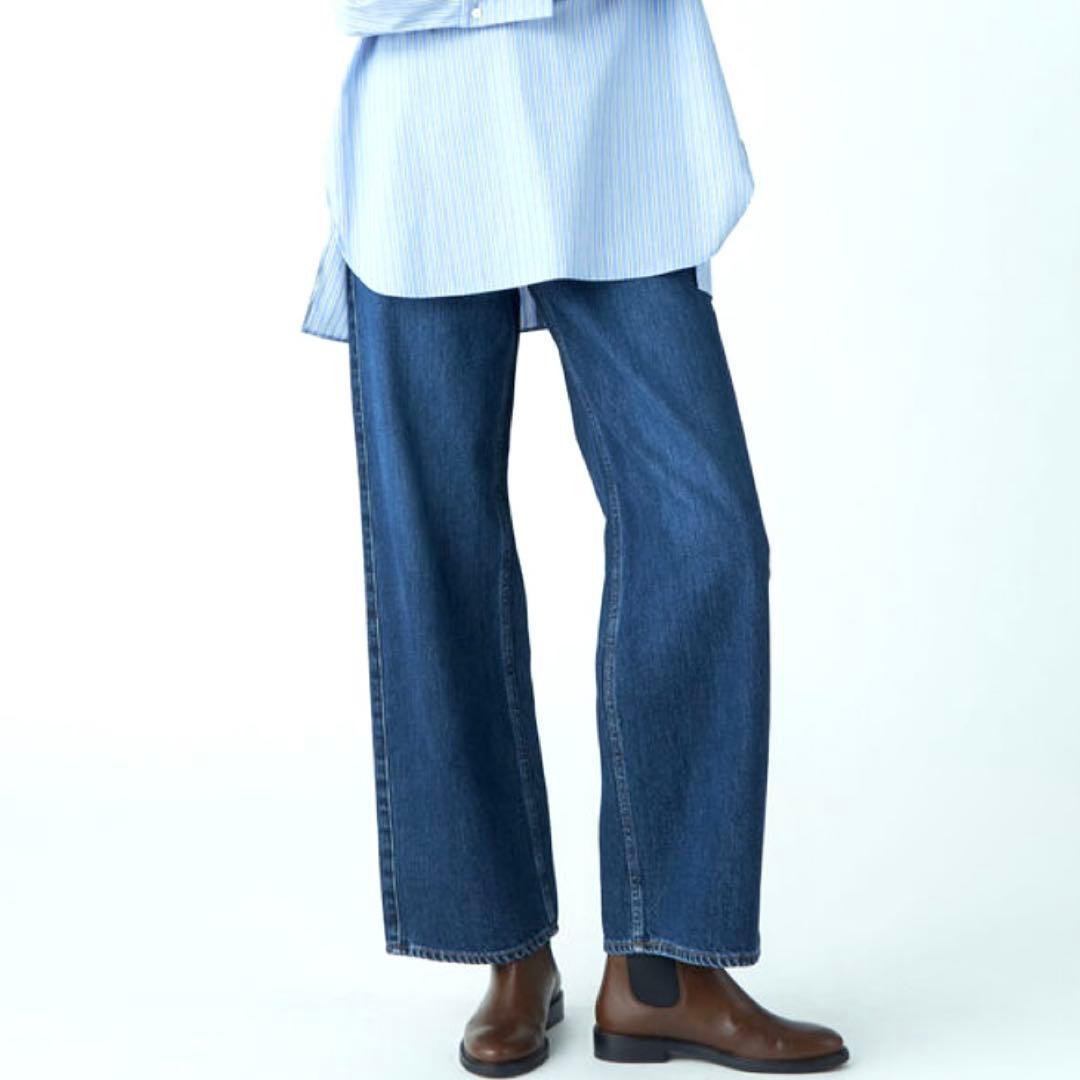 ☆新品タグ付☆ 現行モデル MACPHEE ワイドデニム 日本製 L相当 36