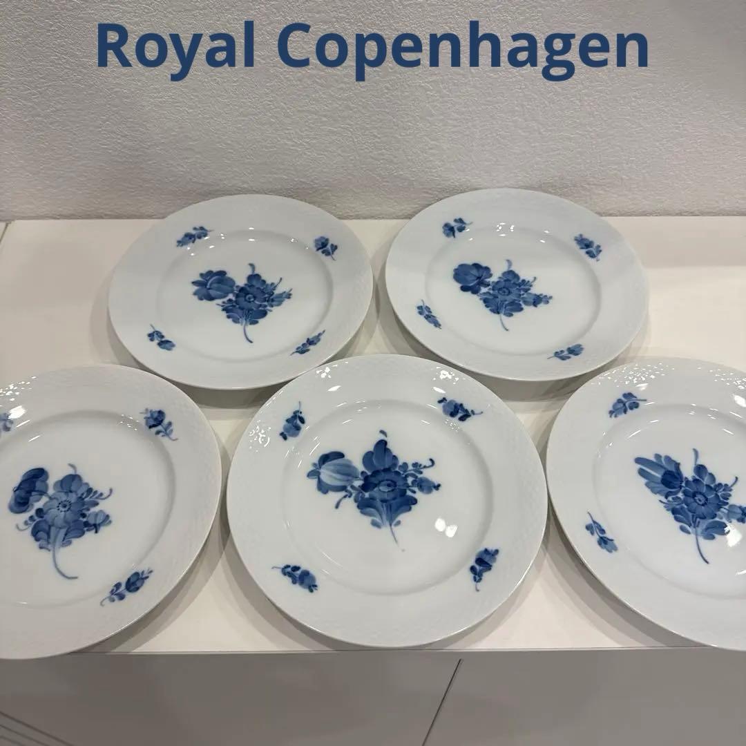 ロイヤルコペンハーゲン ブルーフラワープレイン 皿 5枚セット