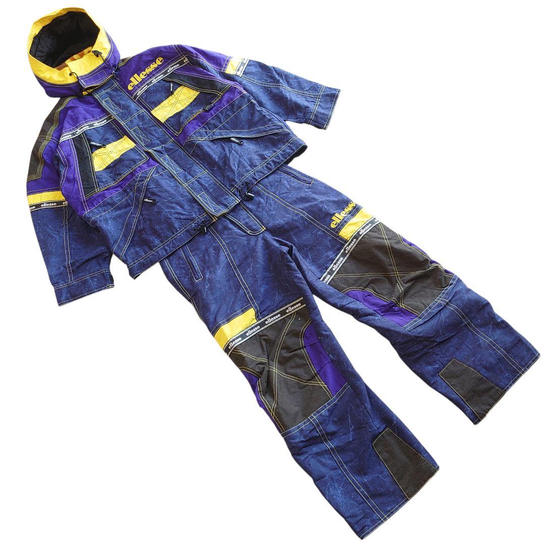 【美品】エレッセ スキー スノボウェア セットアップ ケブラー M