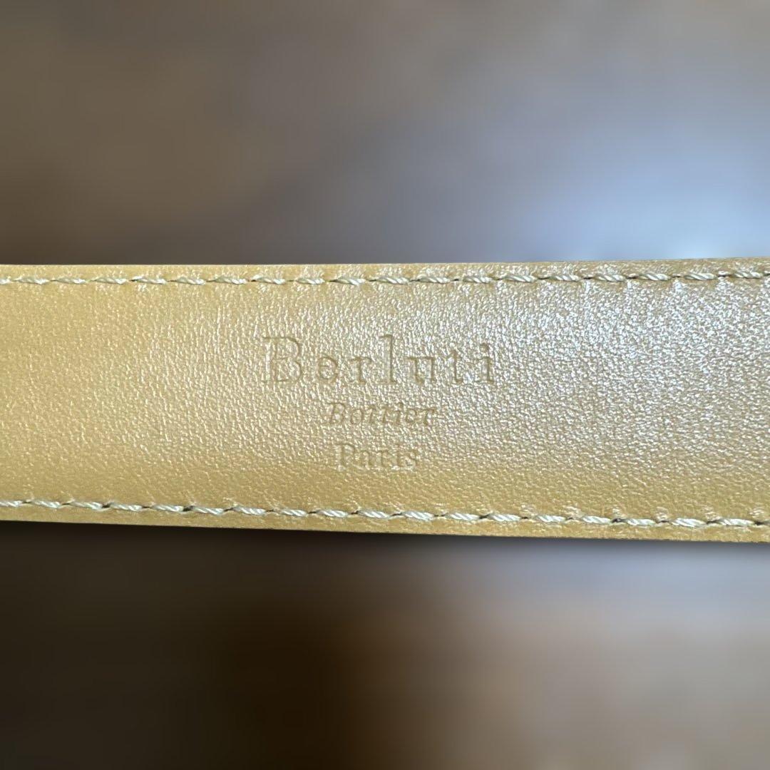 Berluti ダークブラウンレザーベルト