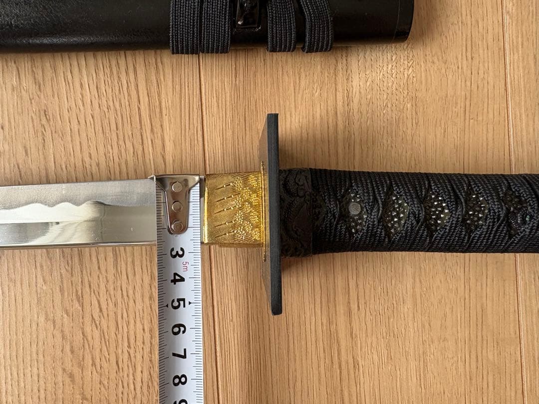 【模造刀】波紋刃 黒鞘【忍者刀】