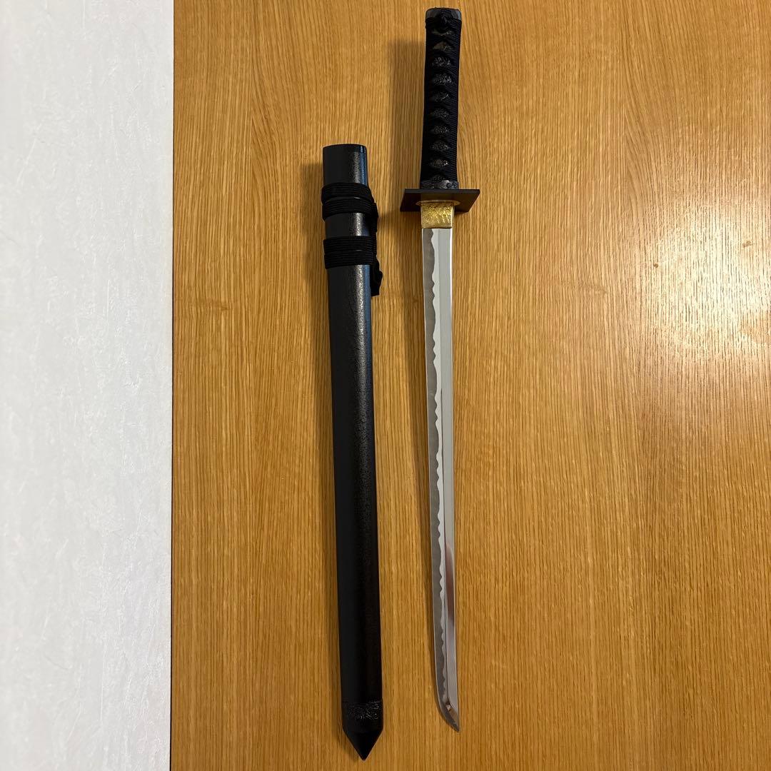 【模造刀】波紋刃 黒鞘【忍者刀】