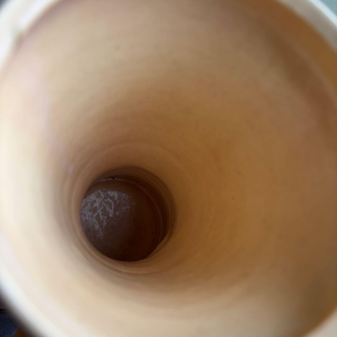 赤絵金彩花入 小崎一陽造 高さ20cm 共箱