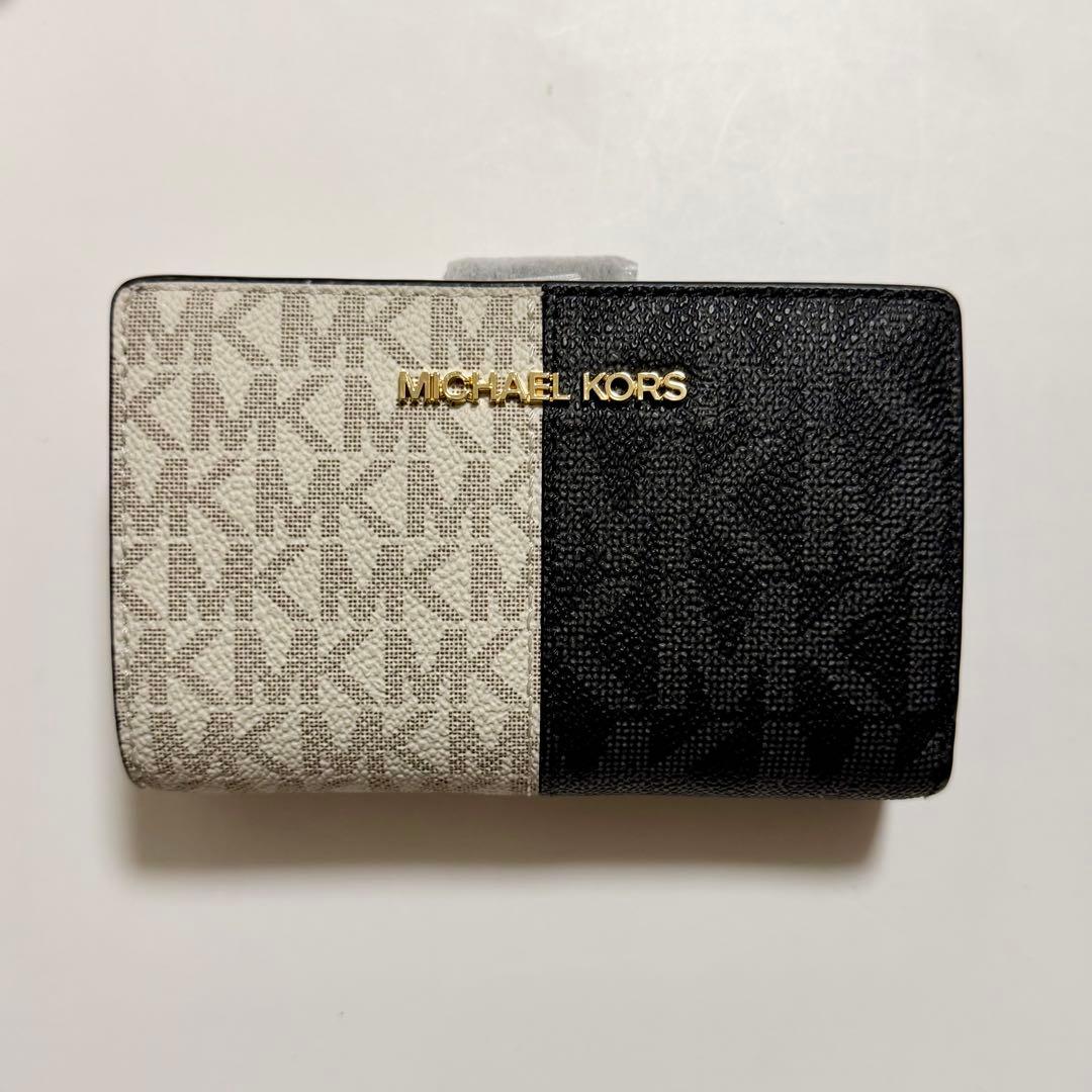 MICHAEL KORS 二つ折り財布　財布　ブラックコンボ