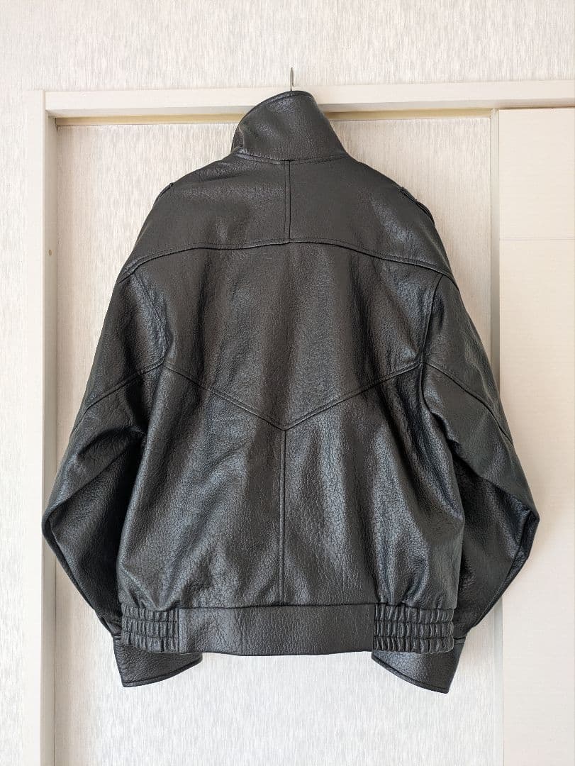 ZARA フェイクレザージャケット ブラック S