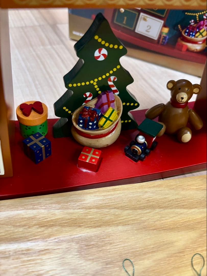 【新品】コストコ　木製アドベントカレンダー サンタと馬