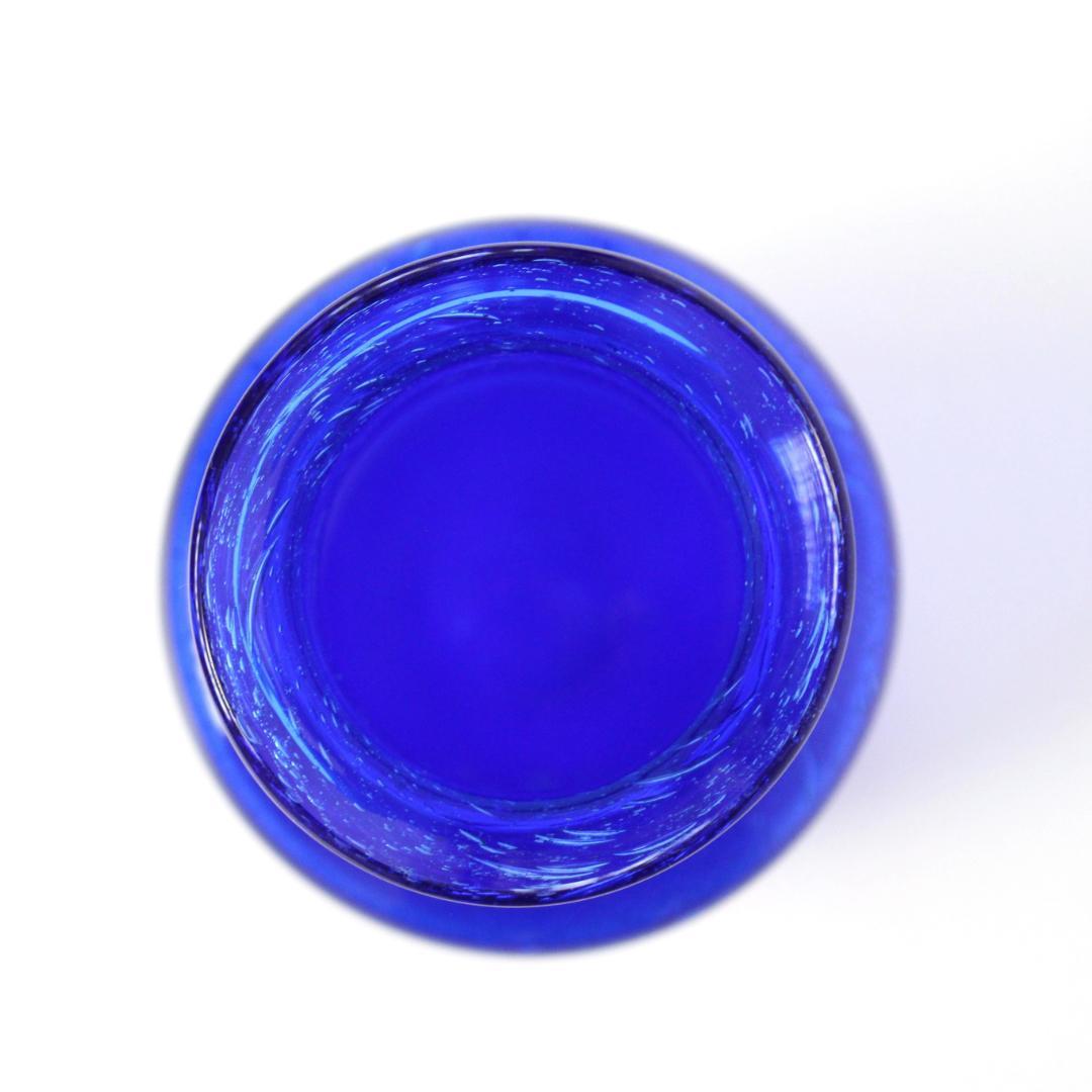 【サイン入り】エリックホグラン　Erik Hoglund　ブルー 花器花瓶　北欧