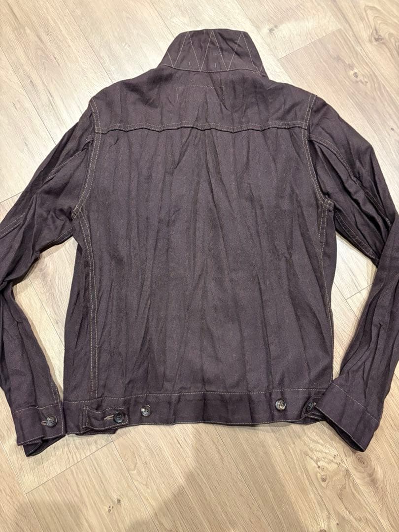 希少COMME des GARÇONS ダークブラウン トラッカージャケット M