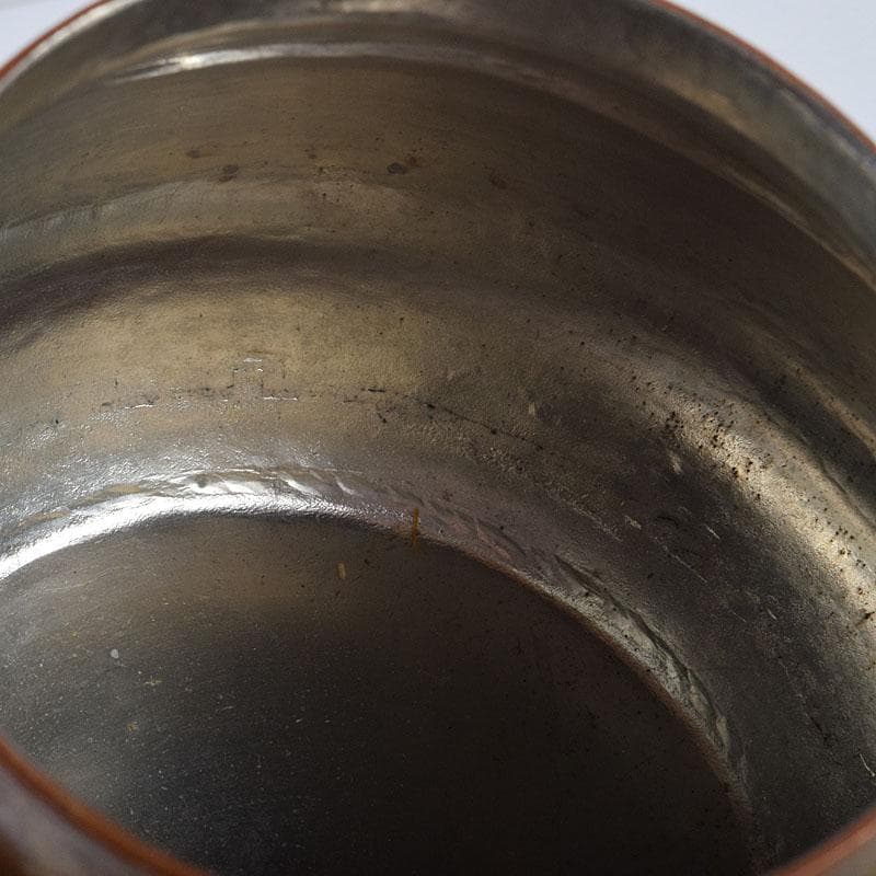 煎茶道具　銅製　銀摘　湯沸　水注　時代箱　U　R9474H