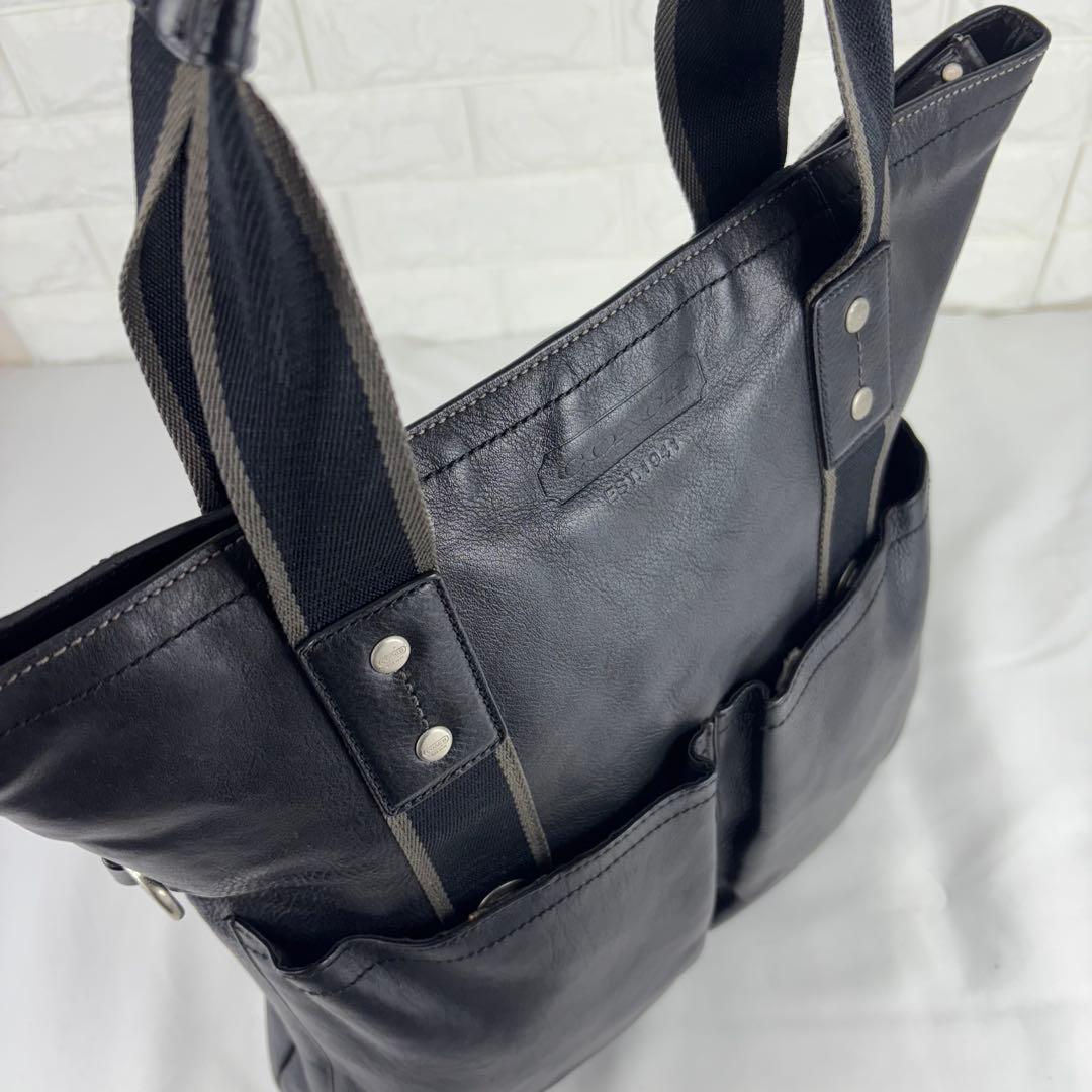 COACH レザー 2wayトートバッグ F70558 ブラック