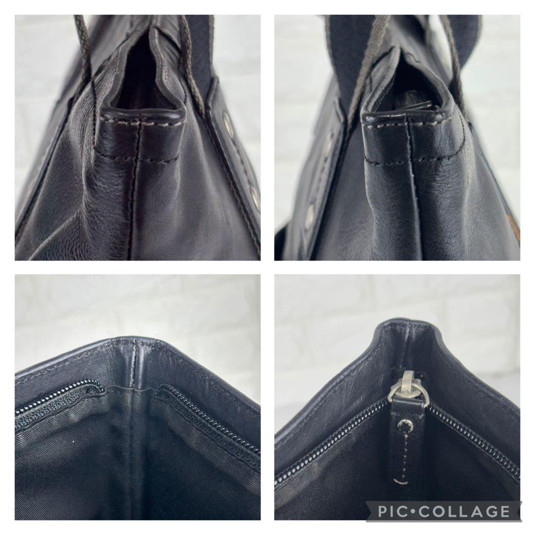 COACH レザー 2wayトートバッグ F70558 ブラック