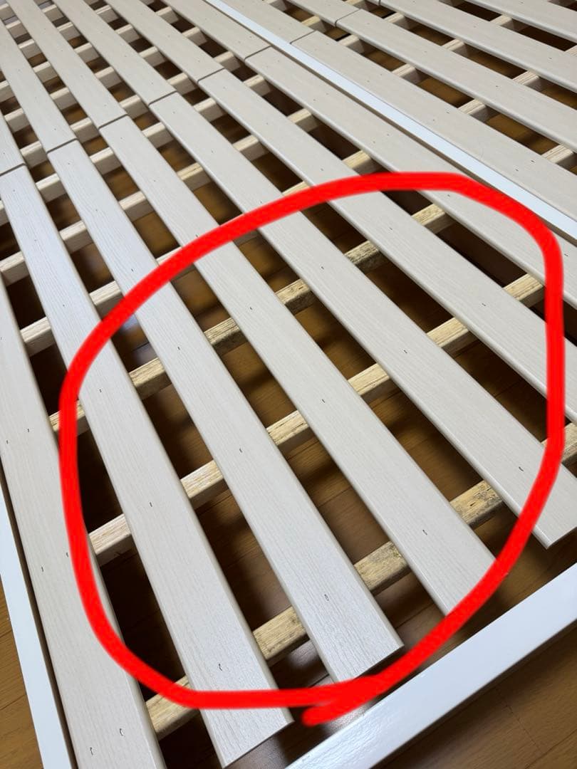 ニトリ ダブルベッド フレーム 白 Nスリープ マットレス セット NITORI