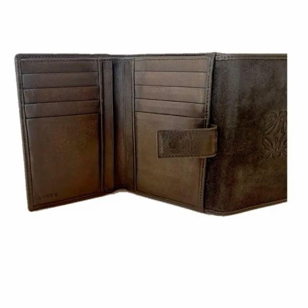 蜜柑　LOEWE スエード 三つ折り財布（ブラック）