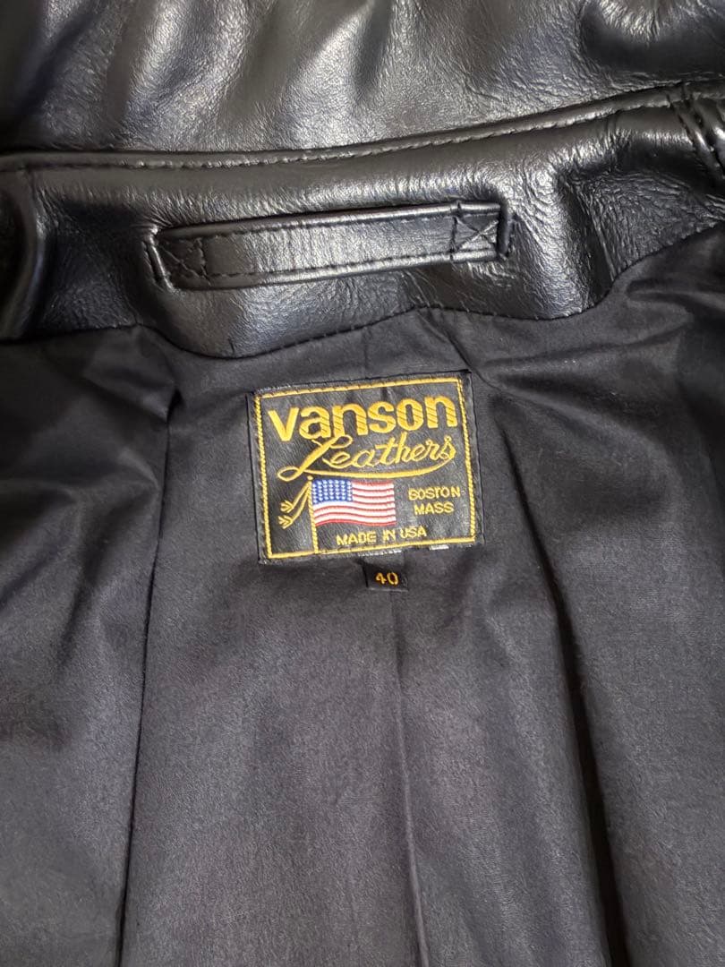 【美品】 VANSON ENF ライダース 40 USA製 本革
