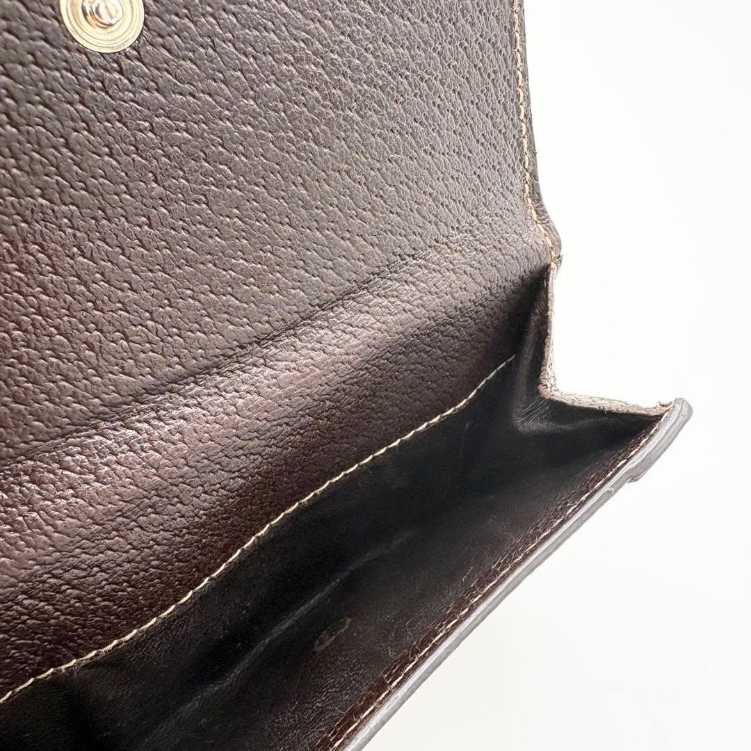 極美品 GUCCI 二つ折り財布 グッチキャンバス　グッチレザー