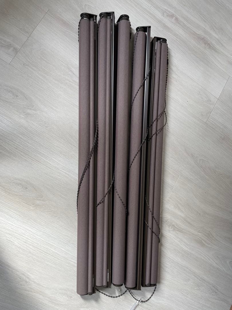 送料無料！5本セット⭐︎美品⭐︎180センチタチカワ遮光ブラウン ロールスクリーン