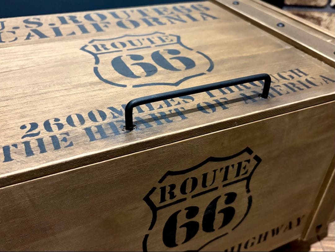 オーダー制作　男前インテリア　ROUTE66 ルート66 収納ボックス