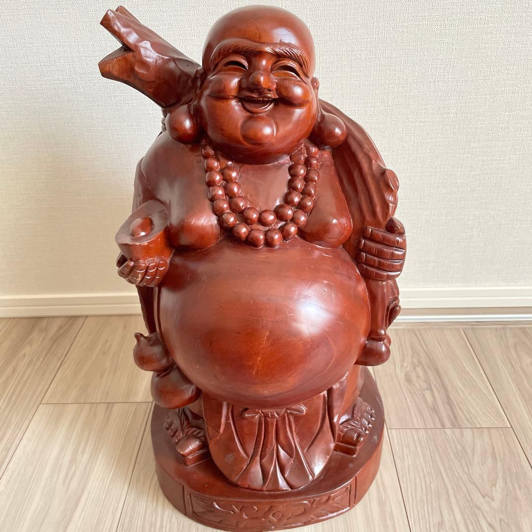 七福神　布袋像　木彫り　彫刻　置物