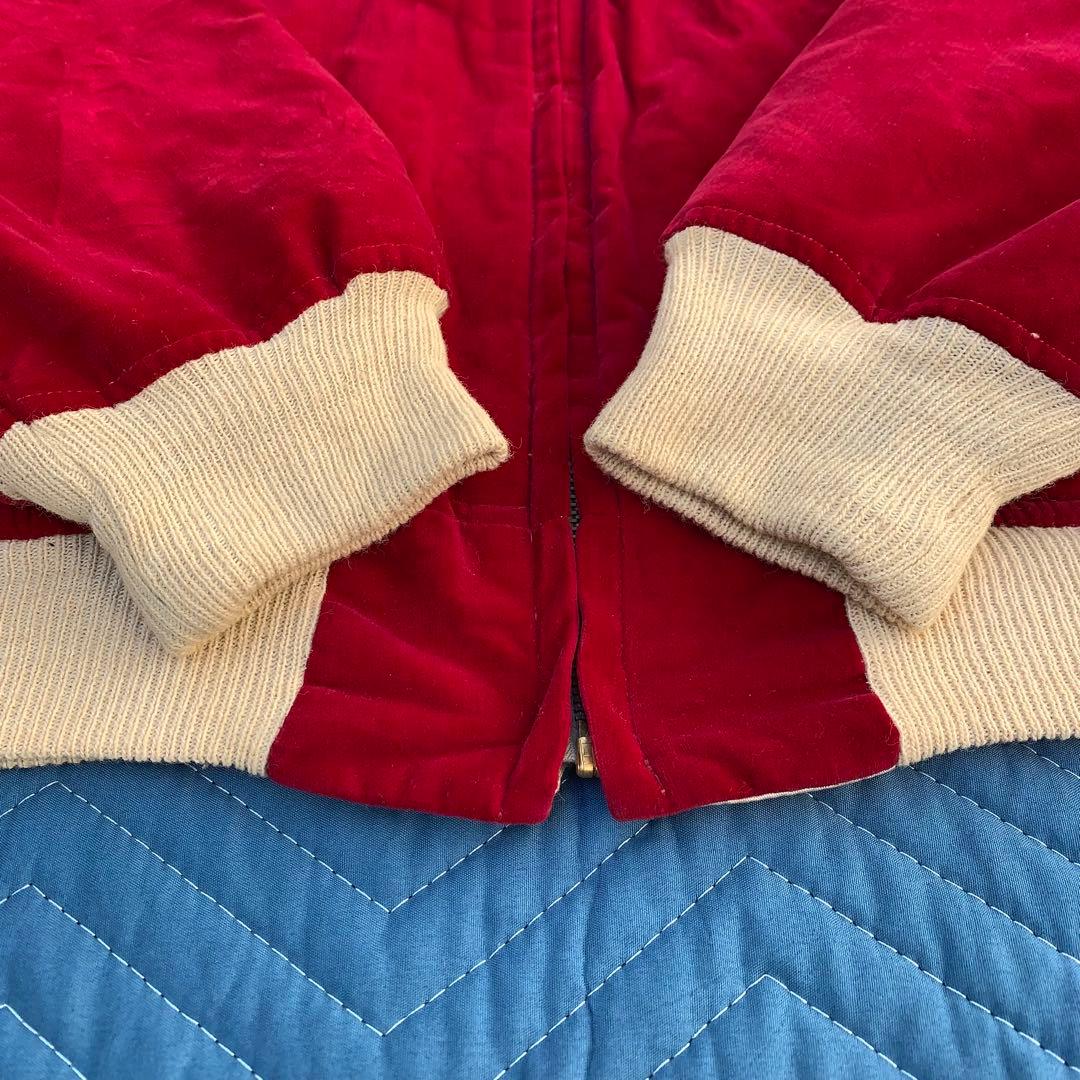 50〜60s ワインレッド スカスカスカジャン L 当時物 vintage