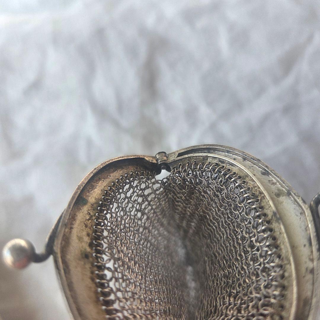 フランス　アンティーク　シャトレーン　パース　リボン