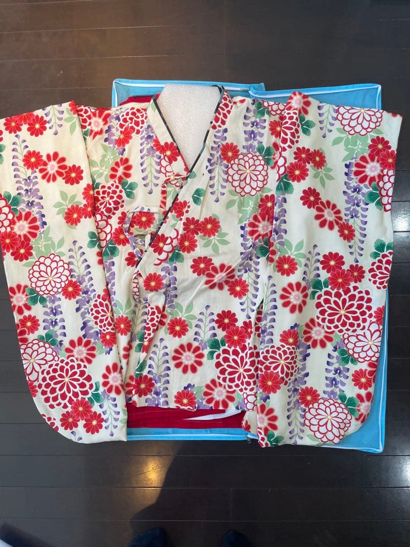キャサリンコテージ★新品★着付け簡単! ちりめん風着物と刺繍入袴セット