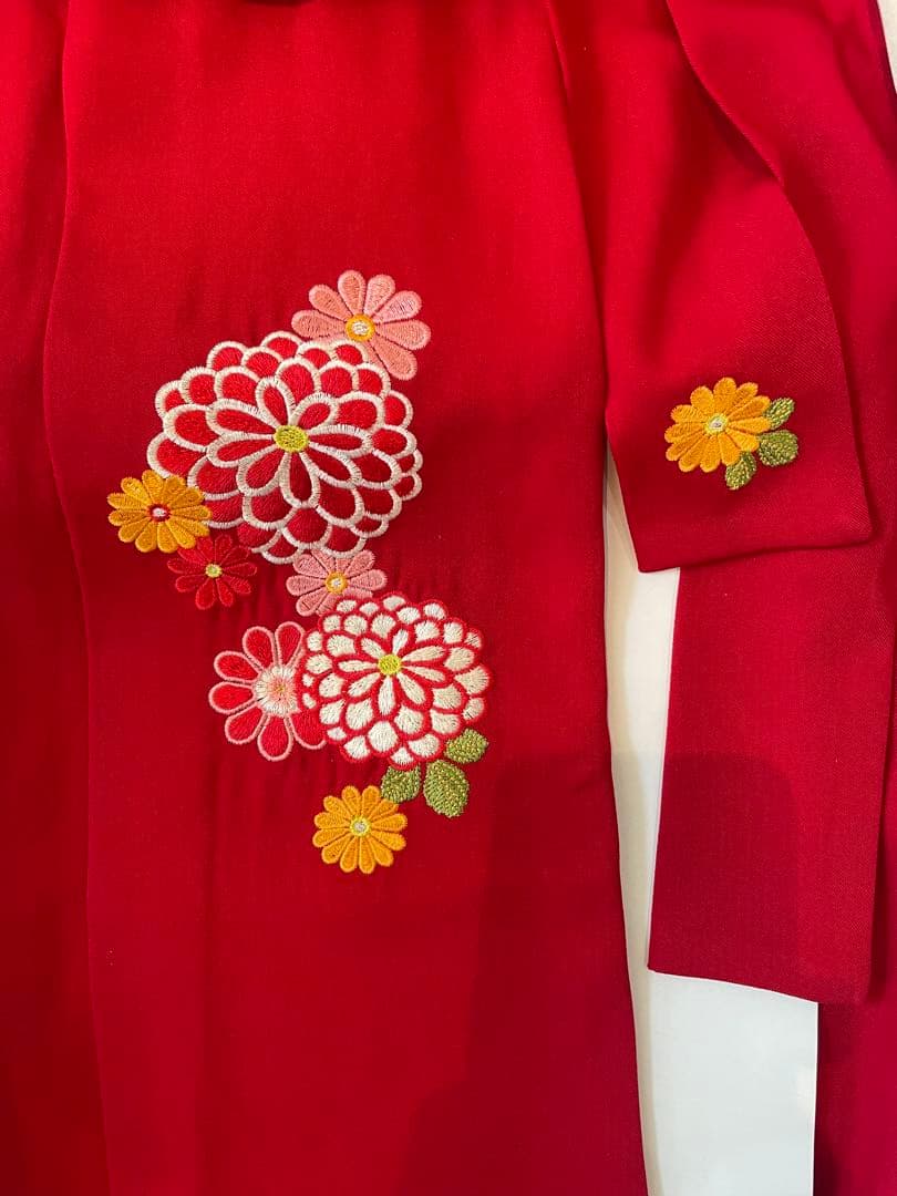 キャサリンコテージ★新品★着付け簡単! ちりめん風着物と刺繍入袴セット