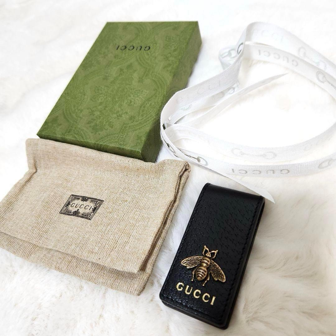 ✨新品未使用　付属品あり✨グッチ　マネークリップ　ビー　蜂　アニマリエ　ロゴ