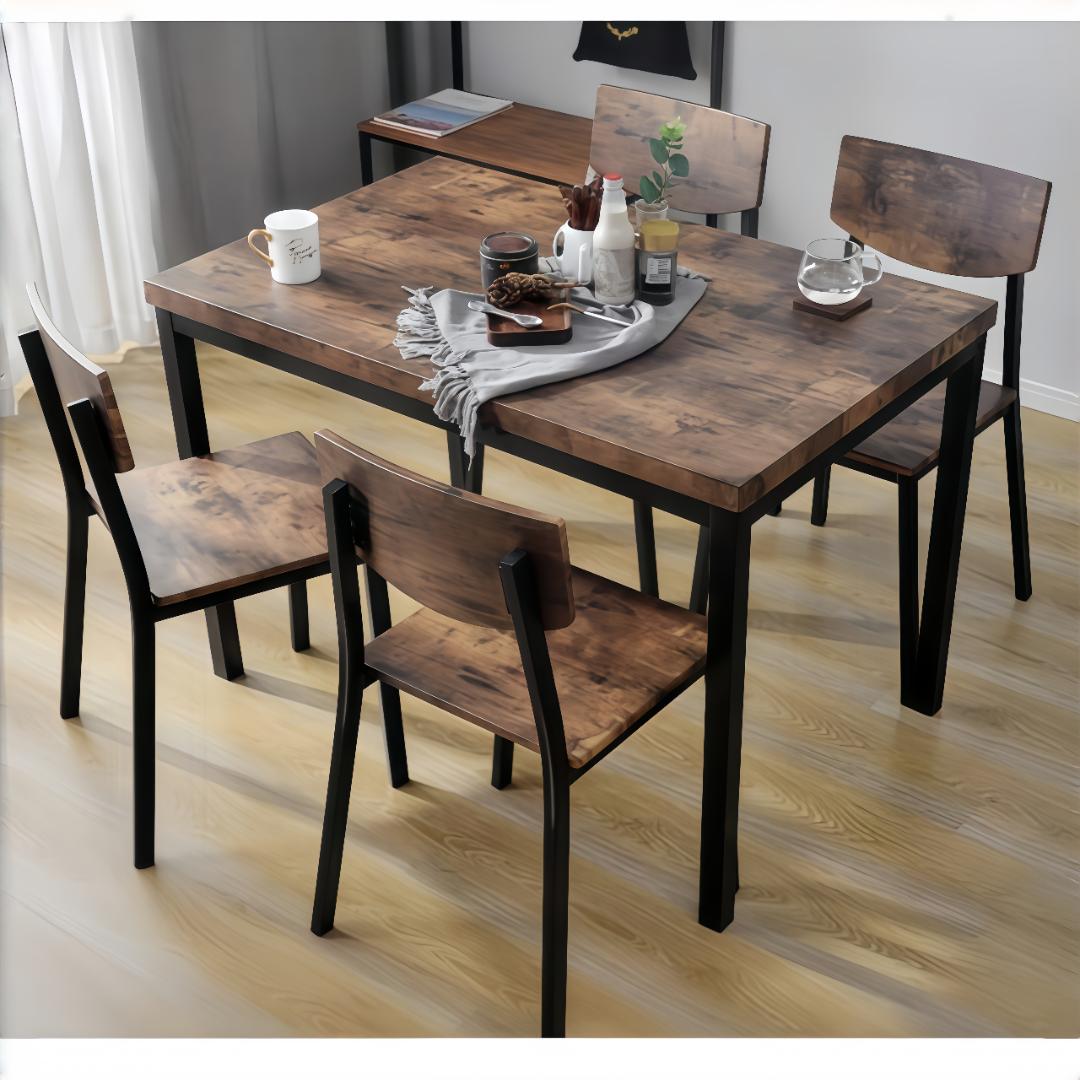 超赤字！ダイニングセット 4人掛け 四角テーブル チェア 5点セットNATRAL