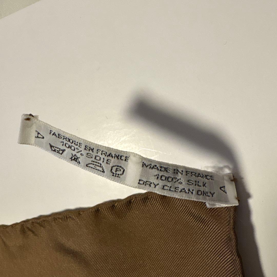 エルメス　シルクスカーフ　87×87 ブラウン系