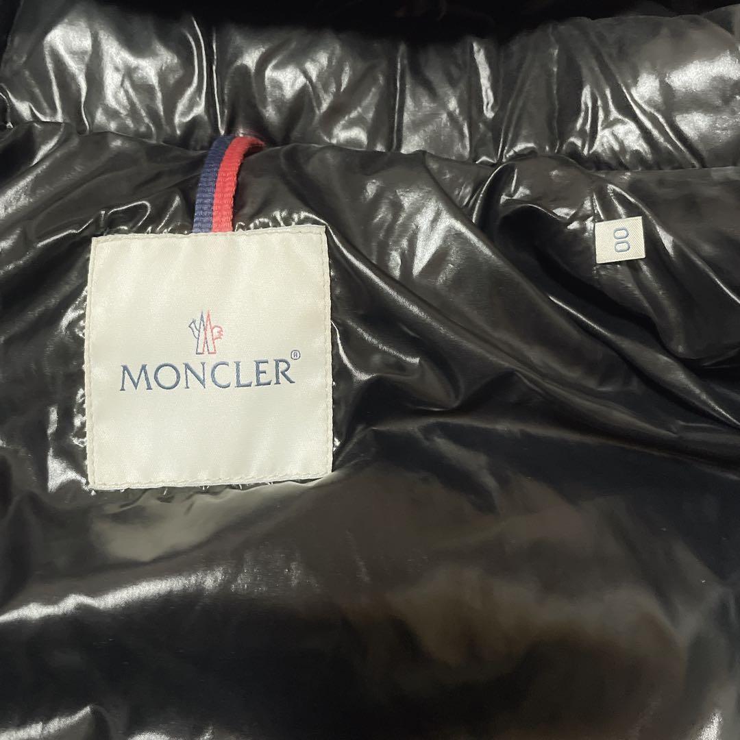 モンクレール 00 レディース ロングダウンコート 黒 フード付き モカ 超定番